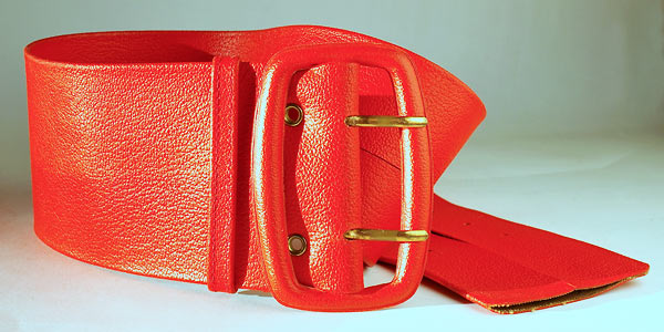 Red Double PIn Buckle Belt