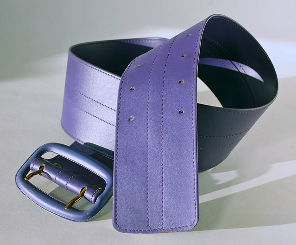 Purple Stitched Belt