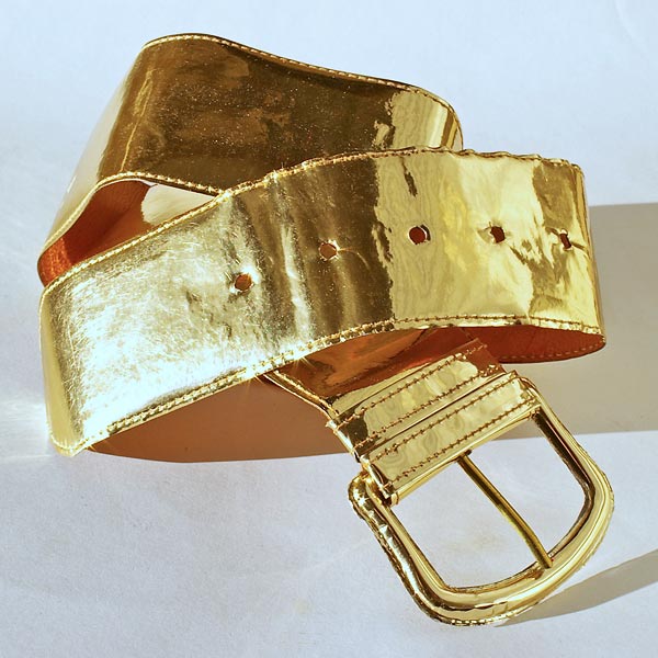 Gold Leather Backed Belt