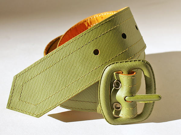 Green Leather Backed Belt