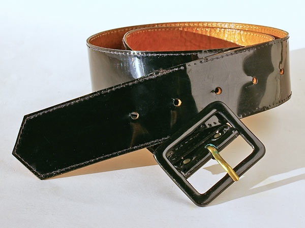 Black Leather Backed Belt