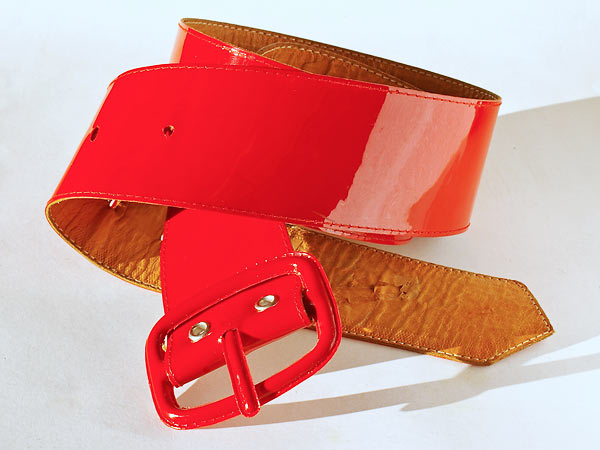 Red Leather Backed Belt