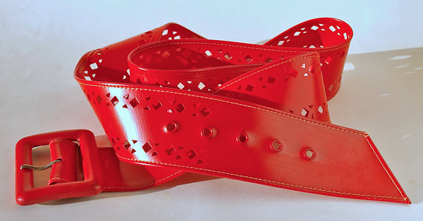 Red Perforated Belt