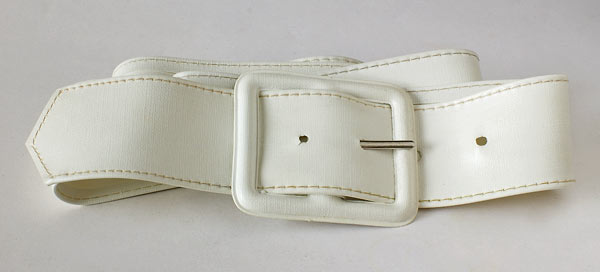 Stitched White Belt