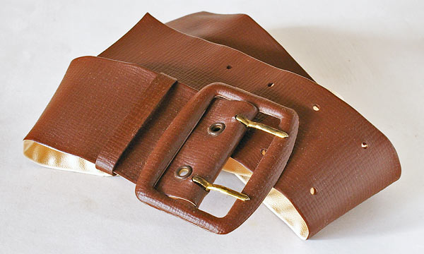 Wide Brown Textured Belt