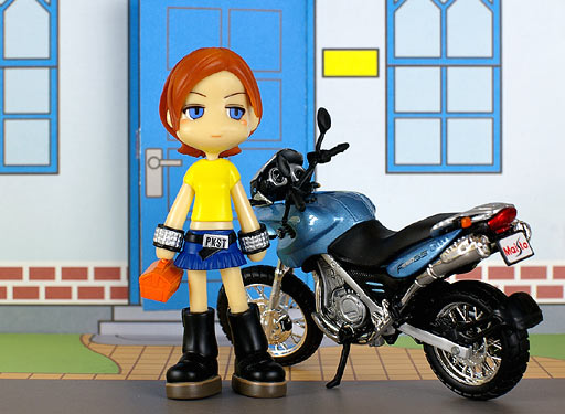 Miiko with bike