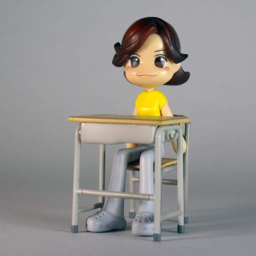 Yoshiko at her desk